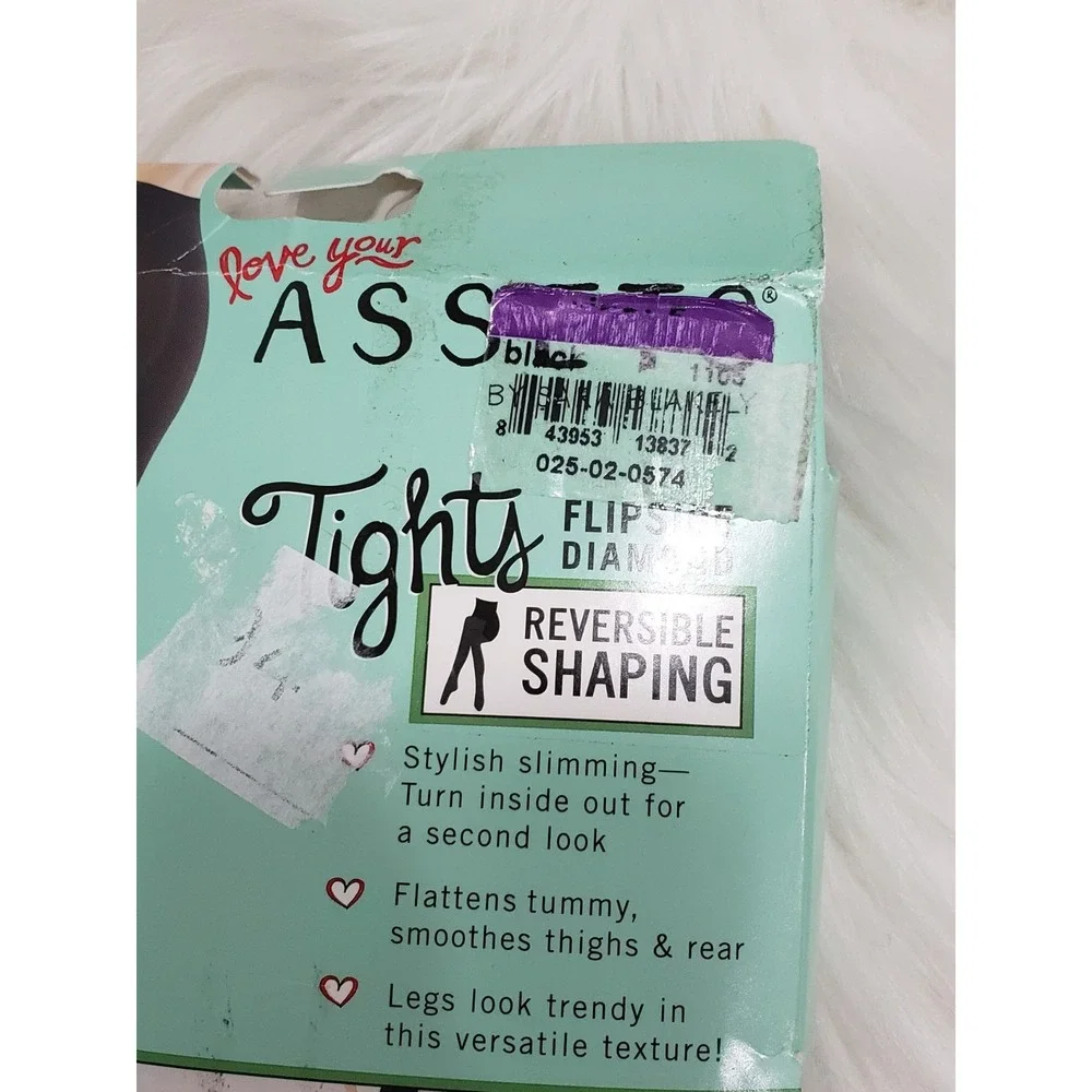 Spanx Love‎ Your Assets Tights Sara Blakely Sexy Black Flipside Diamond Sz 5 NWT